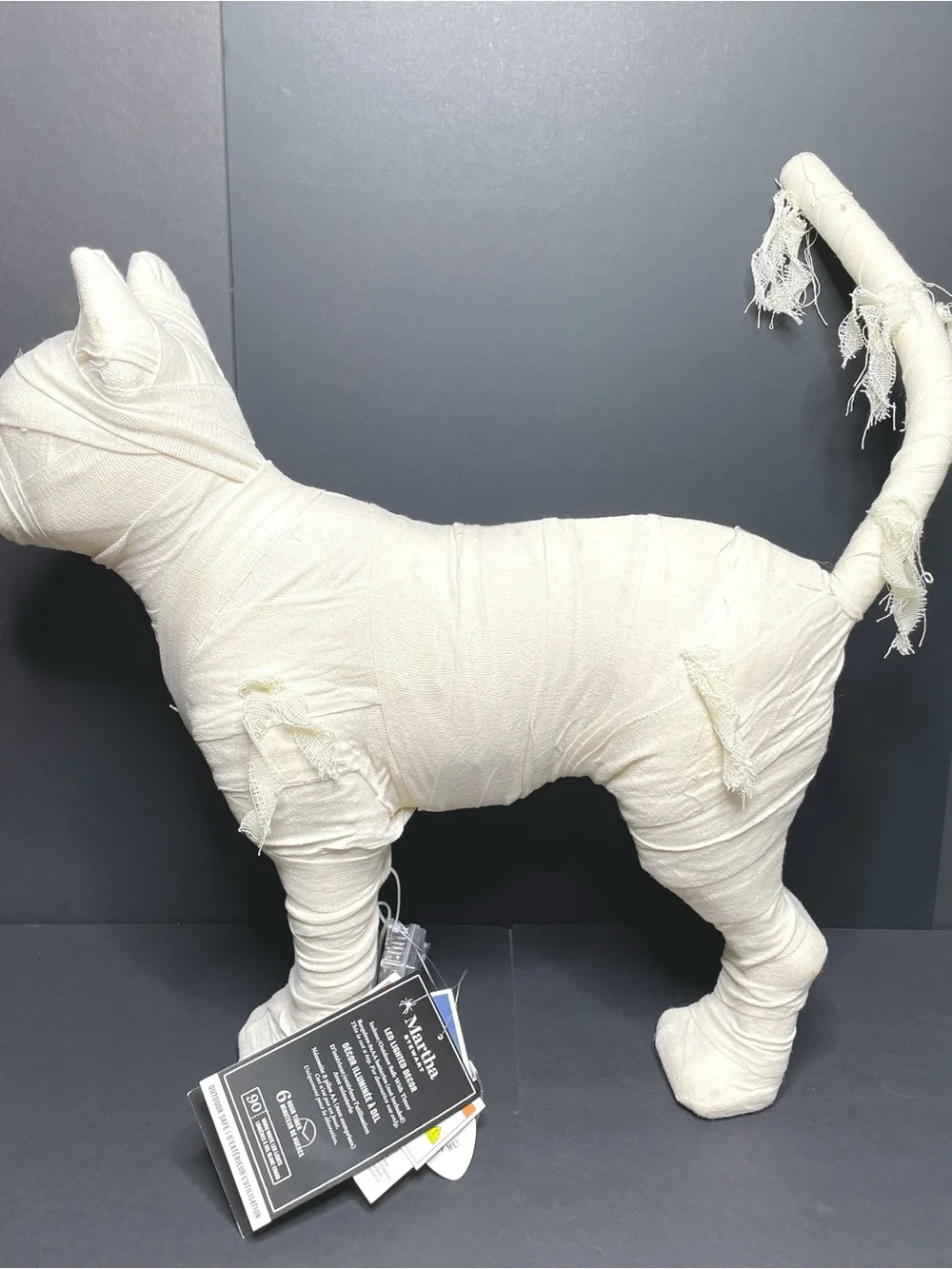 Martha Stewart LED Mummy Cat Halloween Decor
